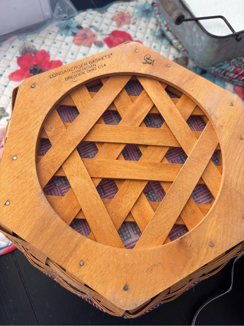 Longaberger Stackable Baskets with wooden lids